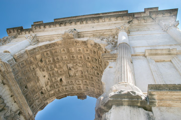  The Arch of Titus (Arco di Tito) at Roman Forum in Rome, Italy