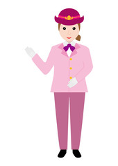 女性の案内係