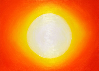 Oil painting on canvas,The Sun