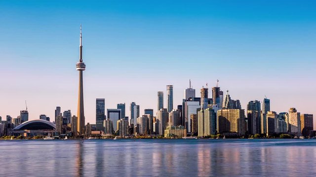 Toronto skyline time lapse