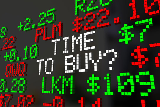 Time to Buy Stock Market Investment Timing 3d Illustration