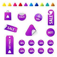 Sale and promotion tag collection Vector illustration eps 10