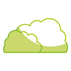 silhouette bush plant botany to decoration of garden