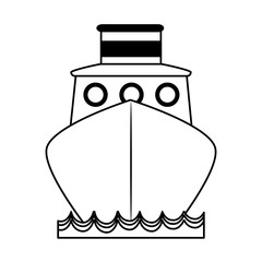 cargo ship frontview icon image