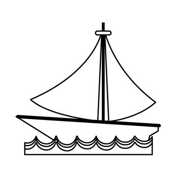 sailboat on water icon image