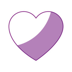 heart icon over white background vector illustration