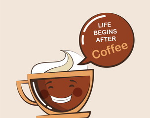 coffee emoji cup with funny quote