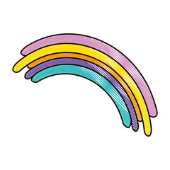 Naklejka premium rainbow icon over white background colorful design vector illustration