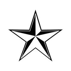 star icon over white background vector illustration