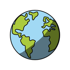 Planet earth isolated