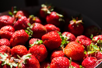 Fresh red strawberry close up