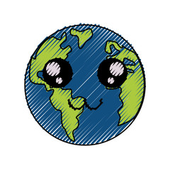 Planet earh cartoon