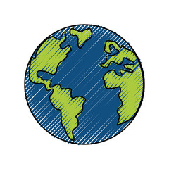Planet earth isolated