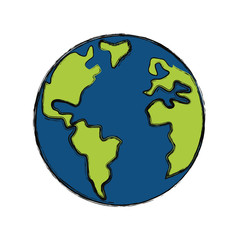 Planet earth isolated