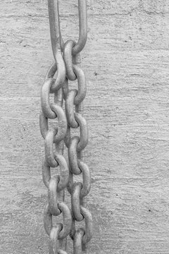 Chain and Wall in Black and White