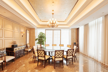 interior of modern dining room