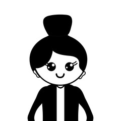 contour beauty woman with hairstyle design