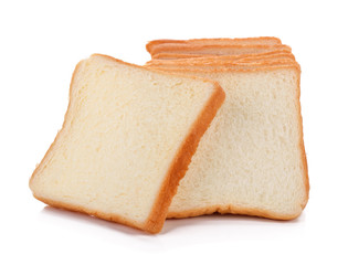 Sliced bread isolated on white background