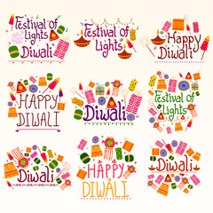 Happy Diwali Holiday and Festival wishing and greetings