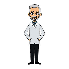 drawing portrait doctor man character standing