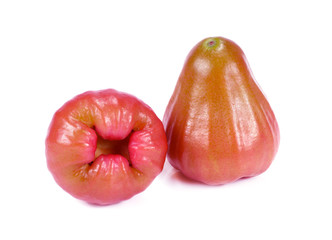 rose apple on the white background