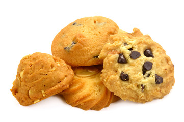 chocolate chip cookies and almond cookies