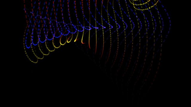 4k Abstract surging weaving point wave curve line background,music rhythm dots backdrop,geometry fractals network dat mesh vj art.