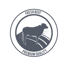 Butcher Shop vintage emblem beef meat products