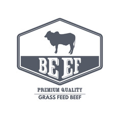 Butcher Shop vintage emblem beef meat products