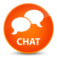Chat elegant orange round button