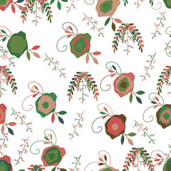Vector floral  seamless pattern.