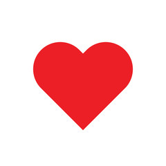 Heart Icon Vector love symbol. Flat color Valentine's Day sign, logo or emblem