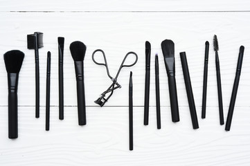 collection of make up and cosmetic beauty products arranged