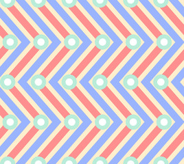 Abstract chevron blue and red zigzag seamless pattern. Colorful geometric crankle texture for design, textile, wallpapers, wrapping paper, covers, backgrounds, fabric print