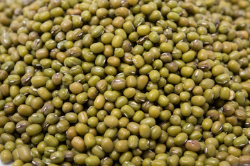Green Mung/ Vigna radiata on a white background