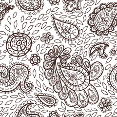 Floral mehendi pattern ornament vector illustration hand drawn henna mhendi pattern india tribal paisley background