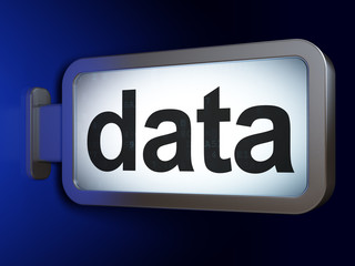 Data concept: Data on billboard background
