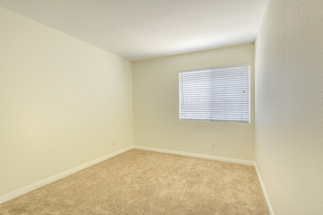 Empty bedroom in a model home in southern California