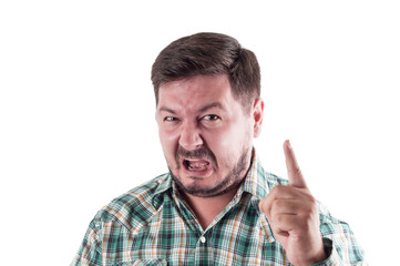 Crazy emotional boss getting mad and scream loud