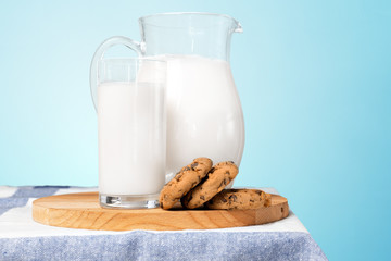 Pitcher  with some milk
