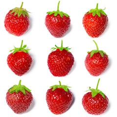 Strawberry isolated on white background. close up