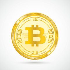 Golden Bitcoin Coin