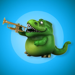 Fun Trex - 3D Illustration © Julien Tromeur