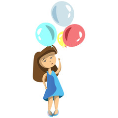 Girl with ballons