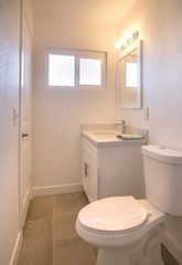 Model homes always show off beautiful bathrooms with clever design