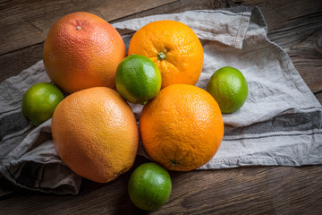 Fresh juicy citrus fruits.