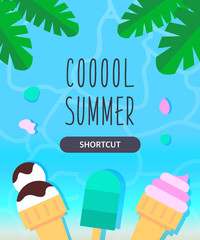 Summer template illustration