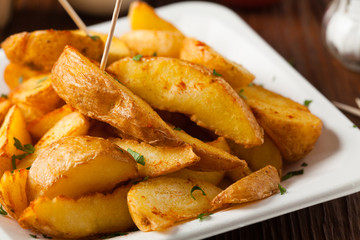Traditional Spanish baked potato with hot pepper chili.