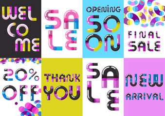 Sale Banners Font Set Poster