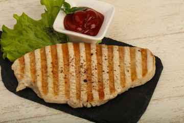 Grilled turkey steak